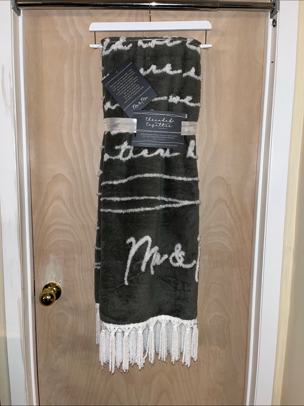 Blanket, Mr & Mrs Inspirational quote